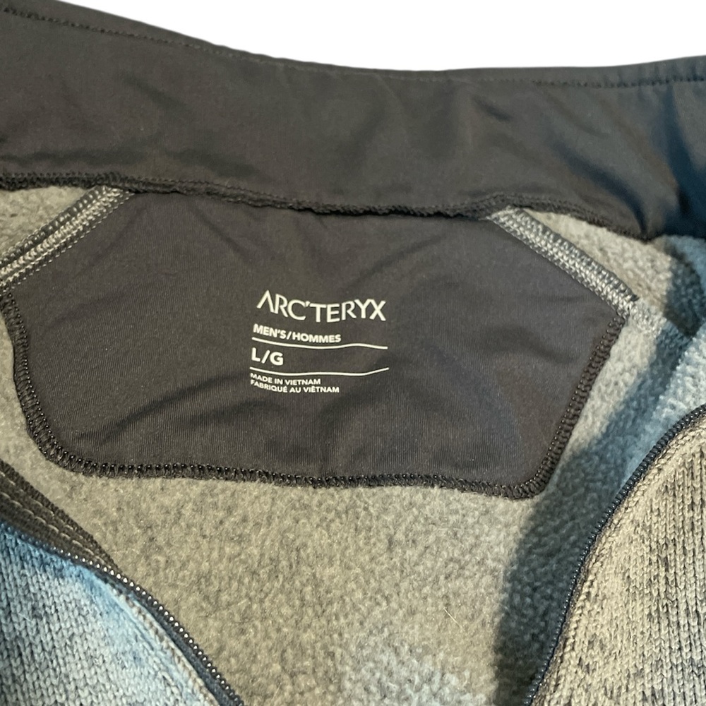 Arc'teryx Covert 1/2 Zip Fleece Pullover Jacket Heather Gray Men’s Size Large - Picture 5 of 7